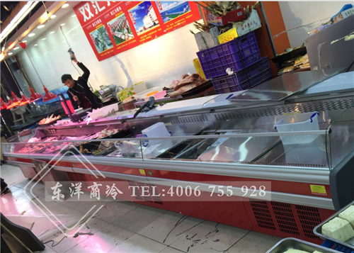 江蘇蘇州萬(wàn)家福生鮮超市鮮肉冷柜-臥式冷柜工程案例,熟食展示柜圖片大全,二手熟食展示柜,賣熟食的展示柜,熟食柜圖片,