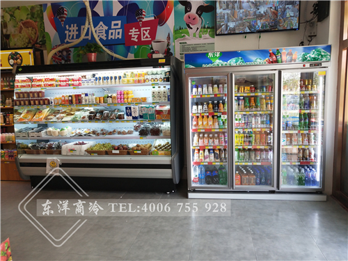 江蘇九號(hào)生鮮超市-鮮肉保鮮柜-冷藏風(fēng)幕柜-三門(mén)飲料柜工程案例,熟食展示柜圖片大全,二手熟食展示柜,賣(mài)熟食的展示柜,熟食柜圖片,